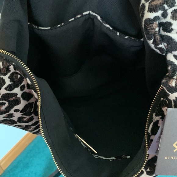 Street Level Leopard Animal Print Shoulder Hobo Handbag Trendy & Vegan-friendly